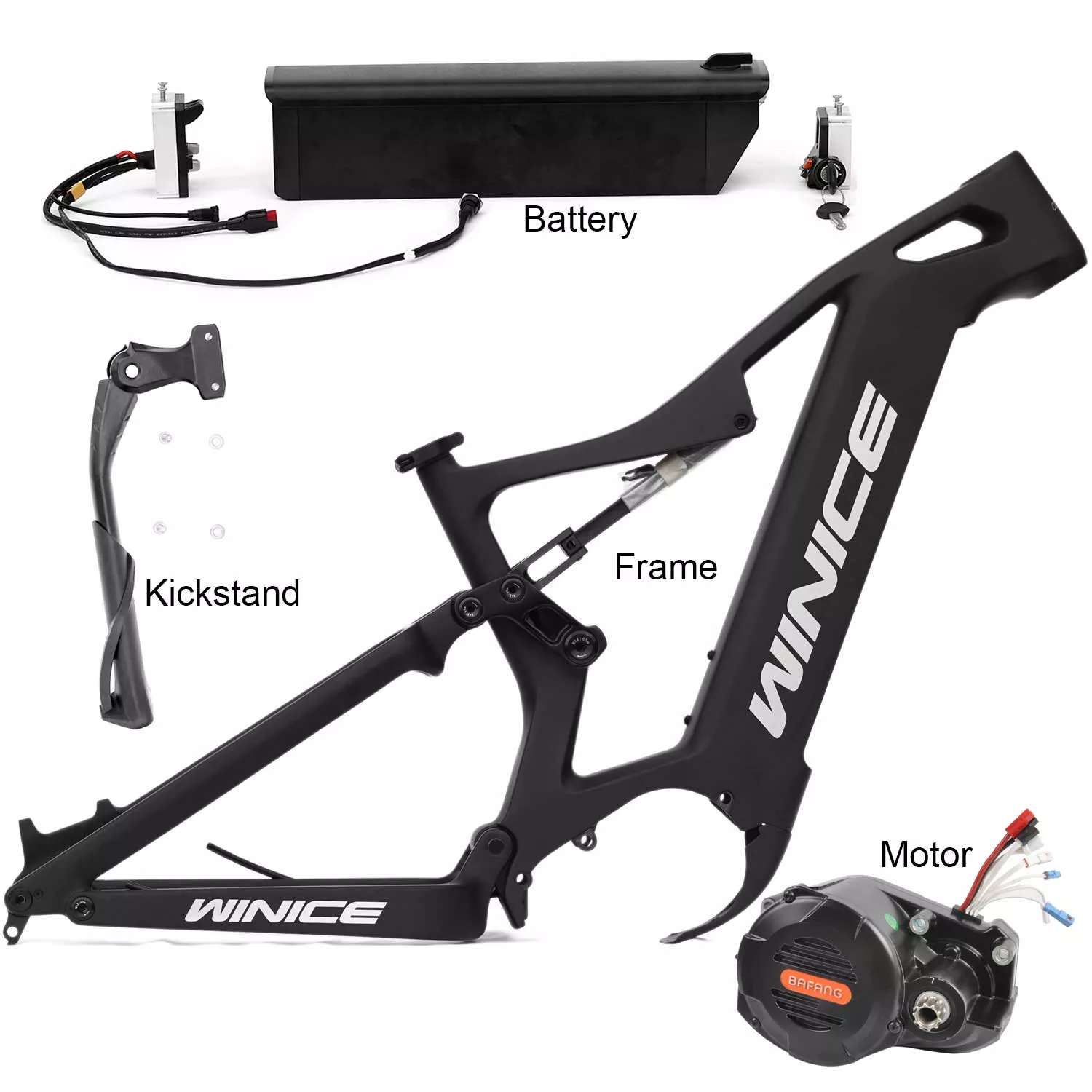 DengFu Winice E56 FAT Ebike Kits included Carbon Frame and M620 UART
